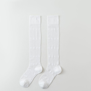 Chaussettes Mi-Mollet Élégantes À Motif Cœur Et Rebondissant h5 
