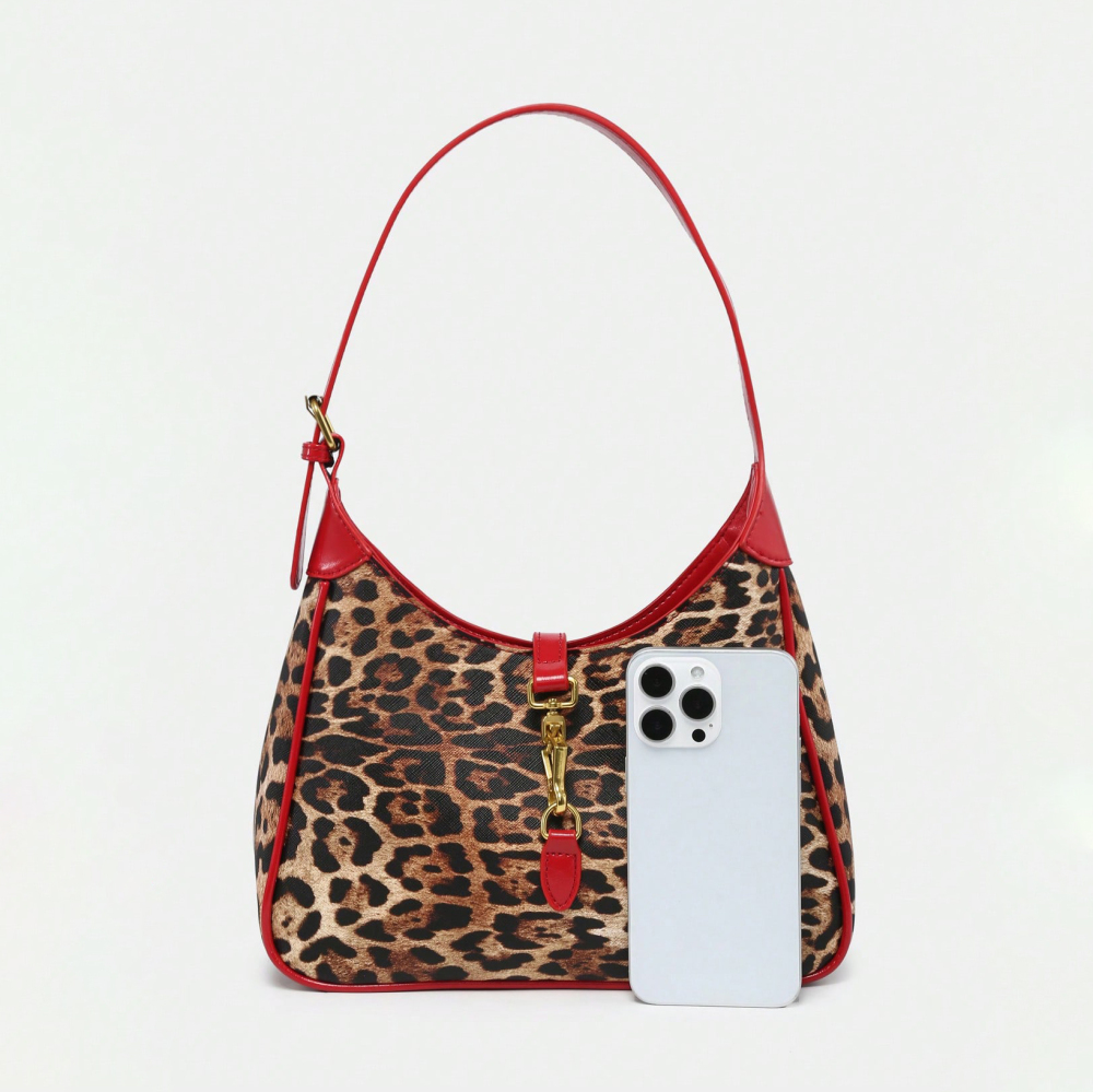 Sacs À Bandoulière Femme Simple Series Retro Leopard Print Pu 