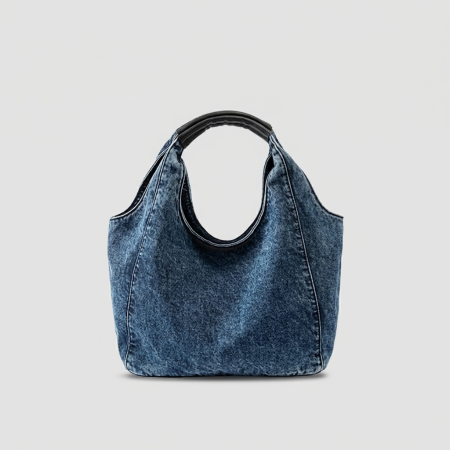 Sacs fourre-tout pour femmes en tissu denim uni