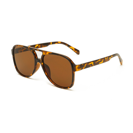 Lunettes de soleil femme Simple Series, style décontracté, couleur unie, imprimé léopard
