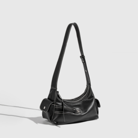Sac bandoulière femme style punk simple à rivets en PU (1 pièce) 2