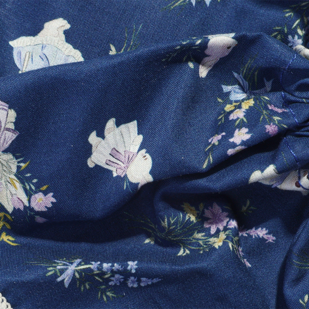 Chouchous Pour Femmes En Polyester, Forme Irrégulière, Motif Fleur Douce, Collection Luxe Image4