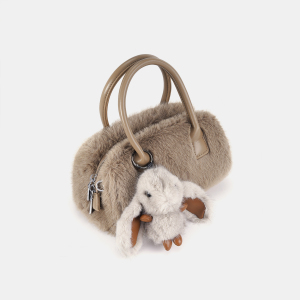 1 Sac À Main Pour Femme En Peluche De Couleur Unie, Motif Lapin Mignon Et Mignon h5 Image2