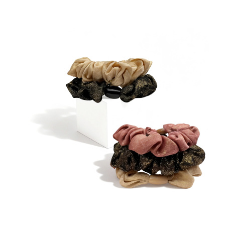 Chouchous pour cheveux en tissu uni uni, collection luxueuse