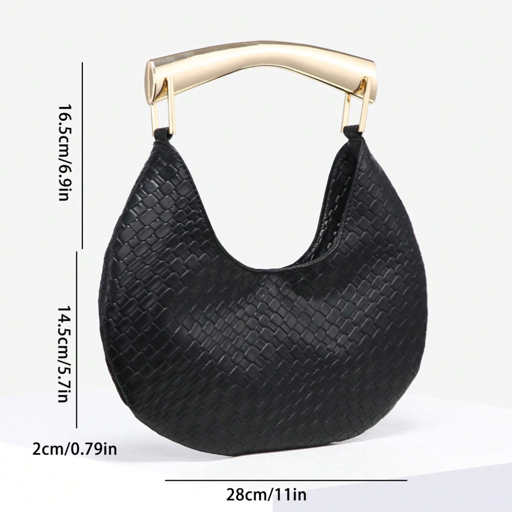 Sacs À Main Femme Simple Series Retro En Pu Tissé h5Image5