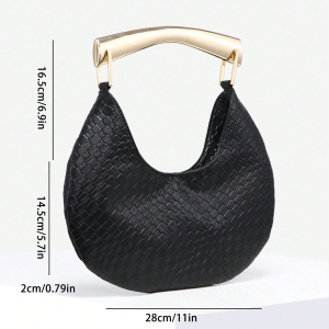 Sacs À Main Femme Simple Series Retro En Pu Tissé h5 Image5