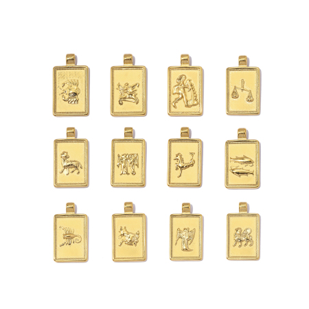 Pendentifs pour femmes Classic Series Diy Constellation en acier inoxydable étanche couleur or