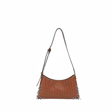 Sacs bandoulière femme en PU à rivets de couleur unie