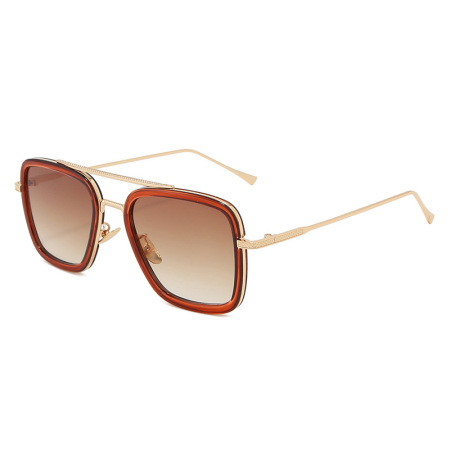 1 paire de lunettes de soleil simples en alliage de couleur unie pour femmes