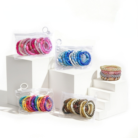 Chouchous pour femmes en tissu multicolore décontracté de la collection Simple Series