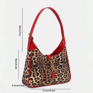 Sacs À Bandoulière Femme Simple Series Retro Leopard Print Pu h5 Image5