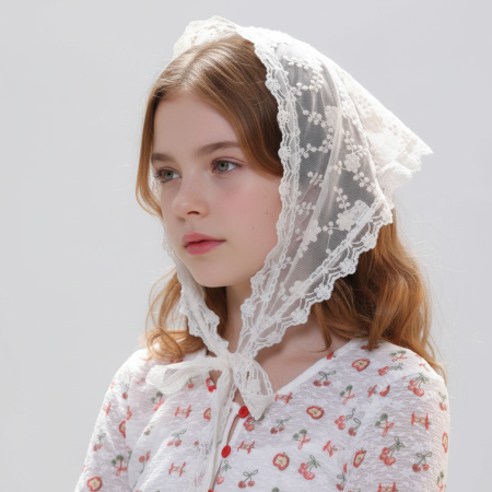 Bandana romantique en dentelle douce, multifonctionnel, foulard et ceinture à faire soi-même