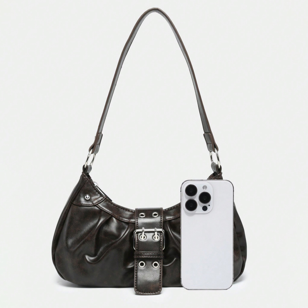 Sacs À Bandoulière Femme Simple Series Casual Color Solide Rivet Pu