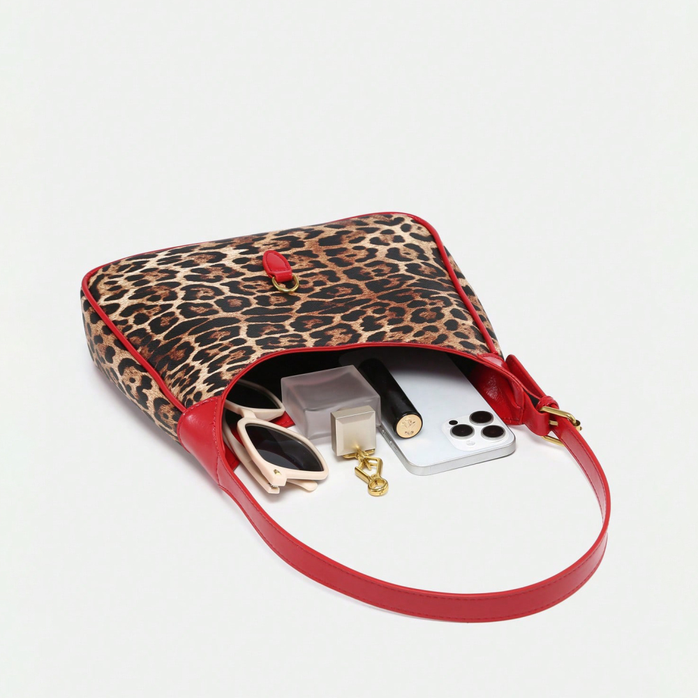 Sacs À Bandoulière Femme Simple Series Retro Leopard Print Pu Image2