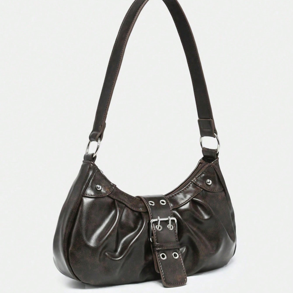 Sacs À Bandoulière Femme Simple Series Casual Color Solide Rivet Pu h5Image2