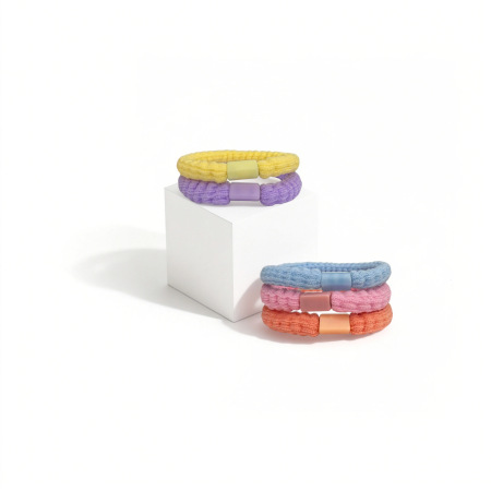 Élastiques à cheveux pour femmes aux couleurs de bonbons sucrés, collection Simple