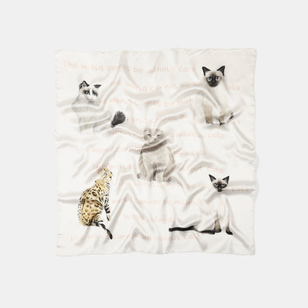 Écharpes d'été pour femmes en polyester, motif chaton mignon, collection romantique
