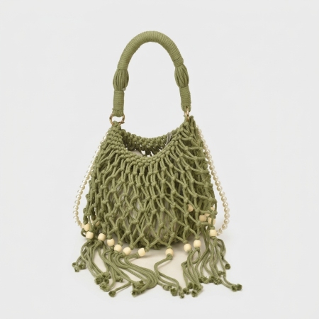 Sacs de plage ajourés à franges et perles