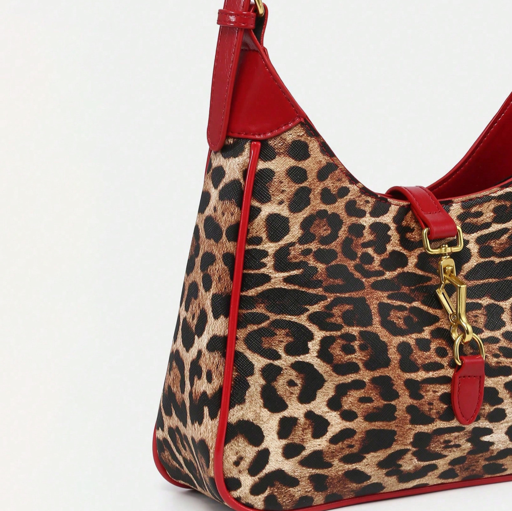 Sacs À Bandoulière Femme Simple Series Retro Leopard Print Pu Image4