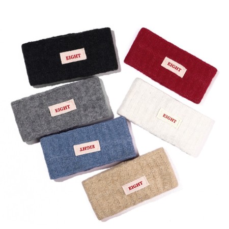 1 bandeau à carreaux en laine pour femme, motif lettres, style décontracté et simple