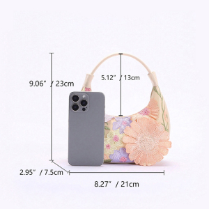 Sacs À Bandoulière Pour Femmes Avec Broderies Florales Romantiques En 3D (Motifs Floraux Aléatoires) h5 Image5
