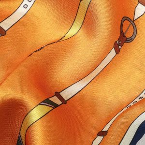Écharpes D'Été Pour Femmes, Collection Romantique, Orange, Élégantes, À Pois Et Fleurs h5 Image5