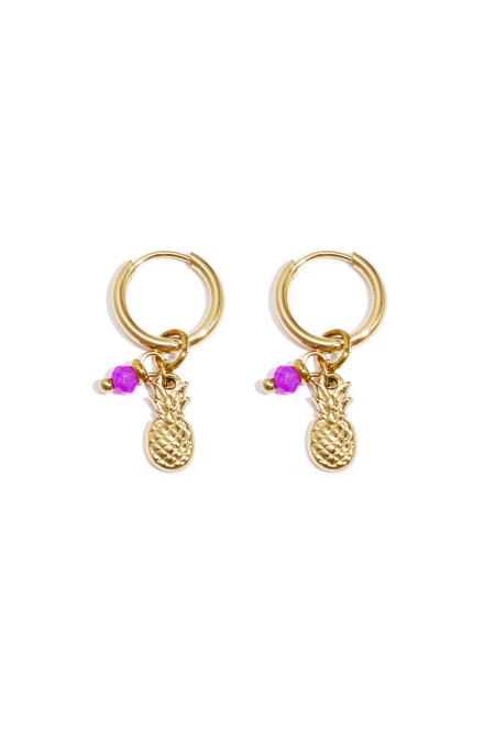 boucles d'oreilles ananas aura