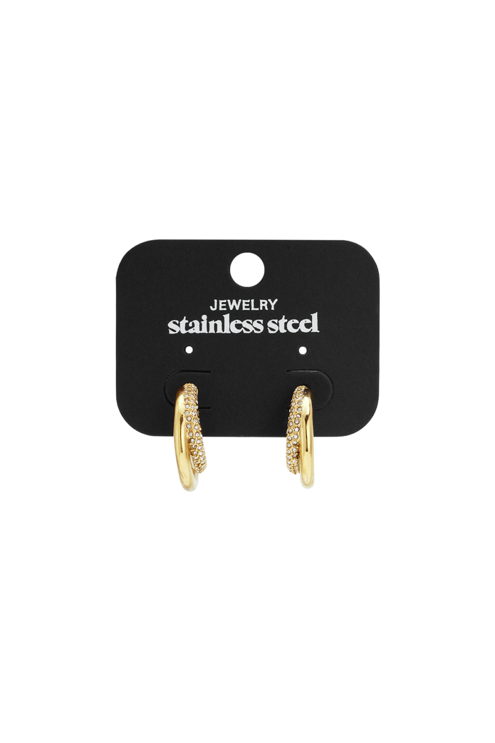 Boucles D'Oreilles Créoles En Acier Inoxydable, Style Décontracté, Simple Et Quotidien, Pour Femmes Image6