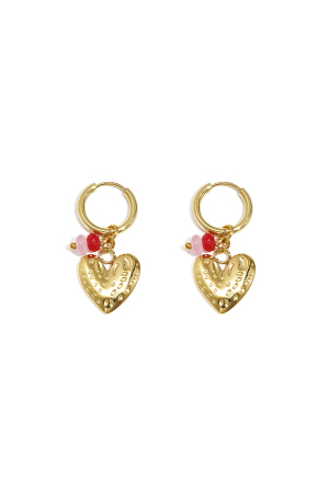 Boucles D'Oreilles Avec Cœur Et Perles h5 