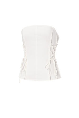 Coton Tissé Haut En Jean Femme Élégant Couleur Unie Printemps/Été h5 Image2