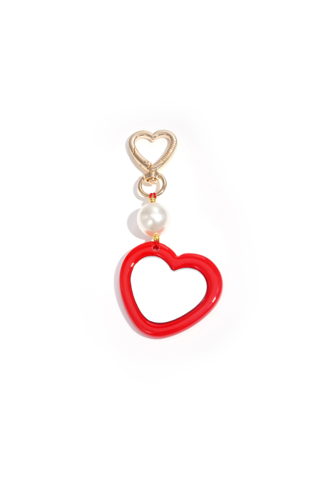Boucles d'oreilles en forme de cœur serties de pierres