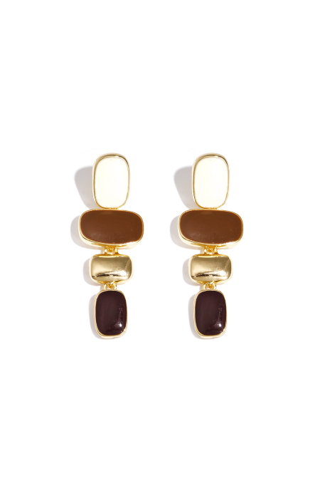 Boucles d'oreilles pendantes en alliage, forme irrégulière, collection classique du quotidien, bijoux pour femmes