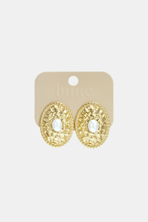 Boucles D'Oreilles À Clous En Acier Inoxydable, Motif Marteau, Collection Décontractée Et Simple Pour Femmes h5 Image5