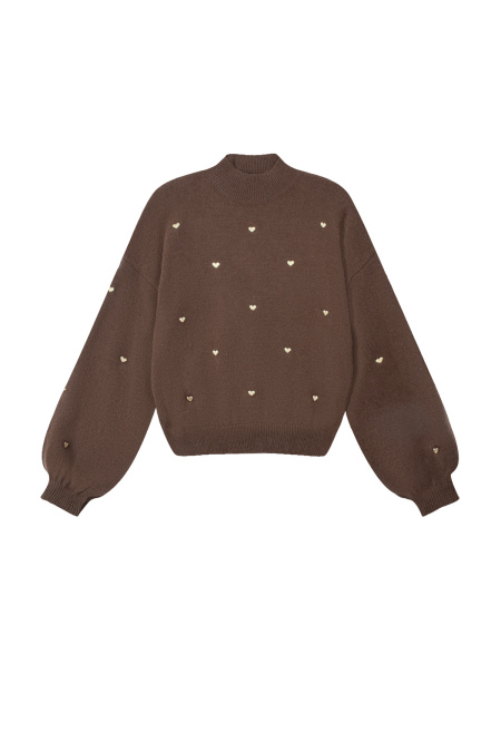 Pull En Acrylique Style Décontracté Motif Cœur Automne/Hiver