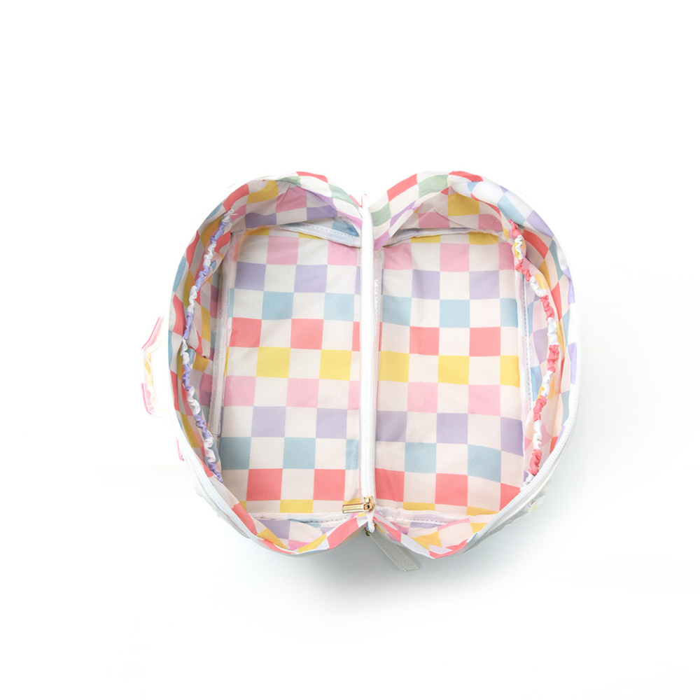 Trousses À Maquillage Pour Femmes En Pvc À Rayures Décontractées Et De Couleurs Assorties h5Image4