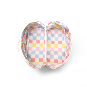 Trousses À Maquillage Pour Femmes En Pvc À Rayures Décontractées Et De Couleurs Assorties h5 Image4