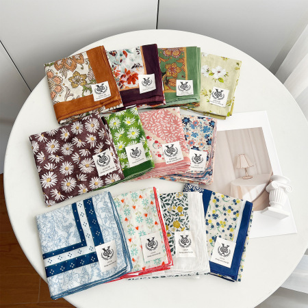 Écharpes d'été pour femmes en coton à motif floral