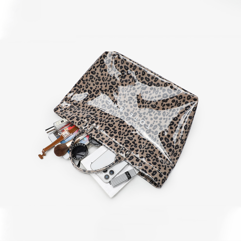 Sac Cabas Femme En Pvc Imprimé Léopard Style Streetwear h5Image2