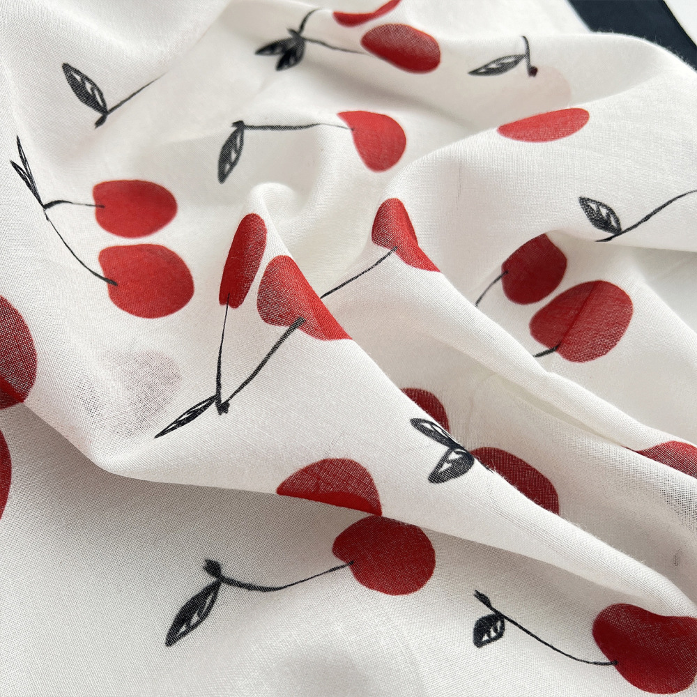 Écharpes D'Été Pour Femmes En Coton À Motif De Fruits Sucrés Image4