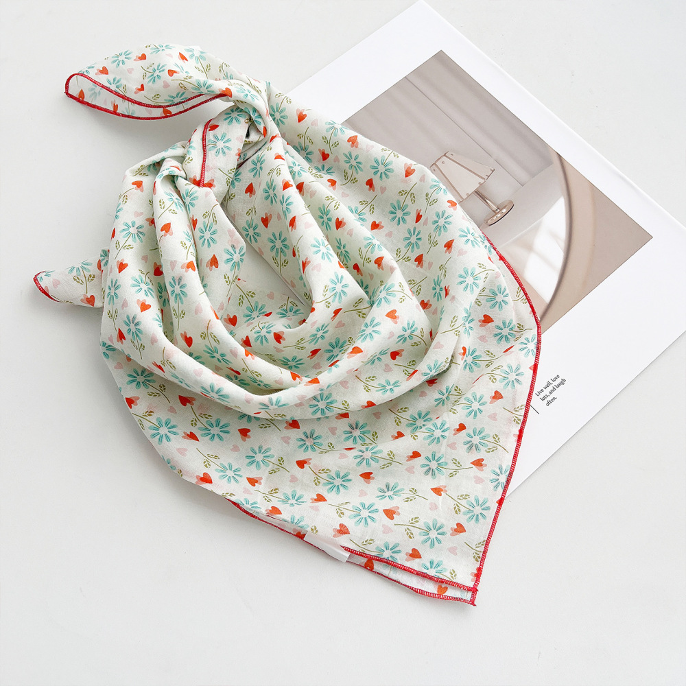Écharpes D'Été Pour Femmes En Coton À Motif Floral Image3