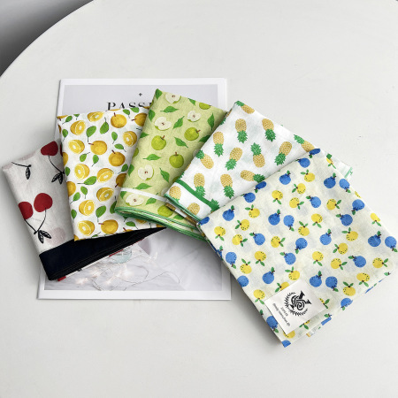 Écharpes d'été pour femmes en coton à motif de fruits sucrés