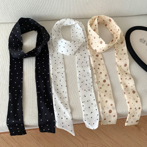 Écharpes D'Été Pour Femmes En Polyester À Pois Doux De La Collection Simple h5 Image4