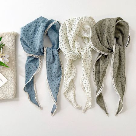 Écharpes d'été pour femmes en polyester à motif floral doux, collection romantique 2