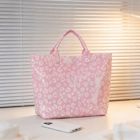 Sac cabas femme en PVC imprimé léopard style streetwear