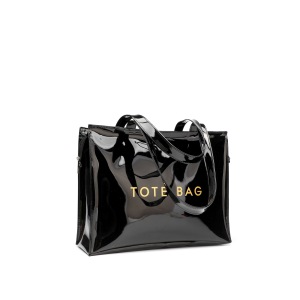 Sac Fourre-Tout Femme En Pvc À Motif Lettres Style Bureau h5 Image5