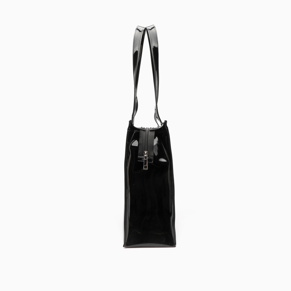 Sac Fourre-Tout Femme En Pvc À Motif Lettres Style Bureau Image3