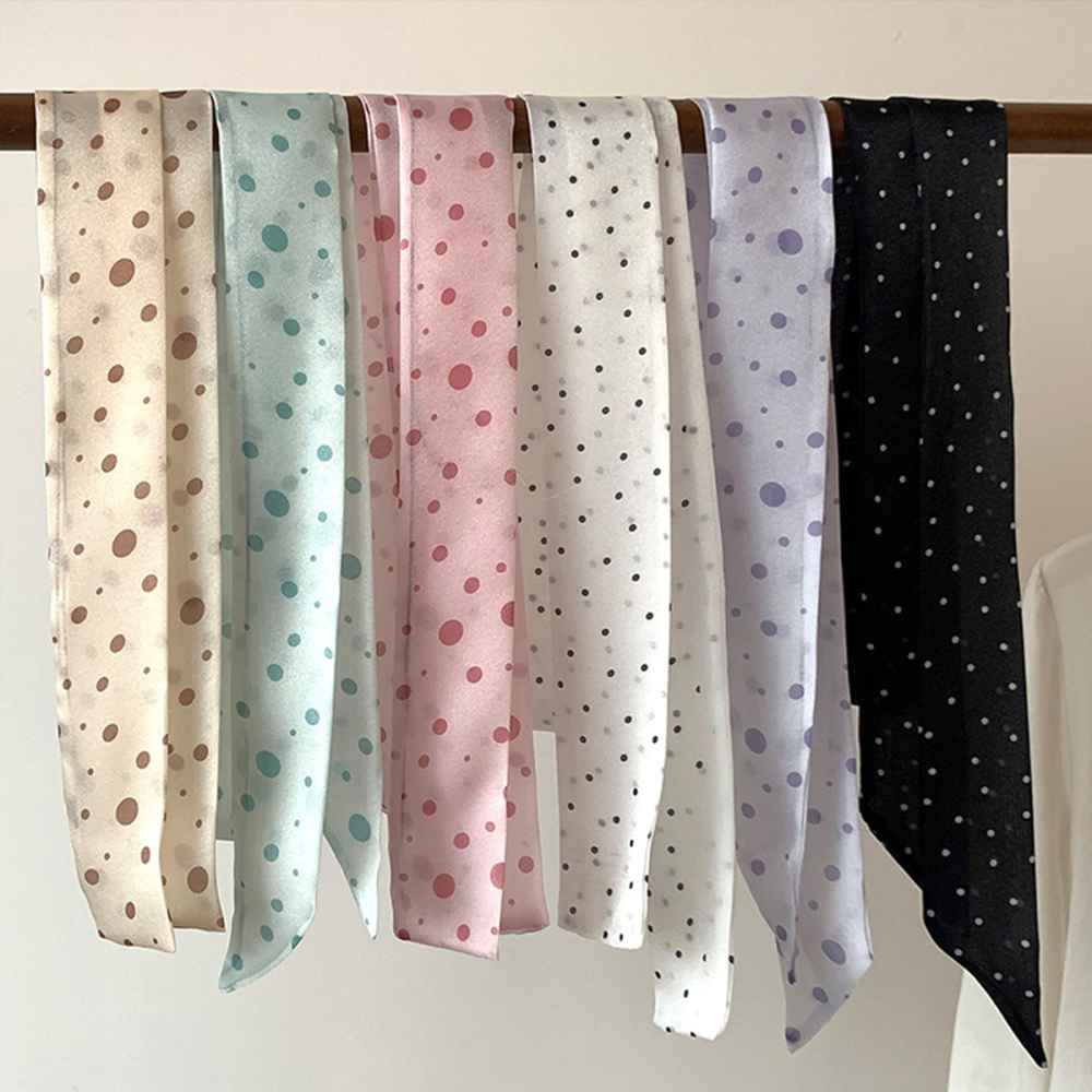 Écharpes D'Été Pour Femmes En Polyester À Pois Doux De La Collection Simple Image3