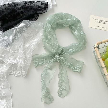 Écharpes d'été pour femmes en dentelle à fleurs douces, collection romantique