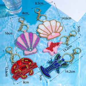 Porte-Clés En Métal Avec Perles Style Océanien h5 Image3