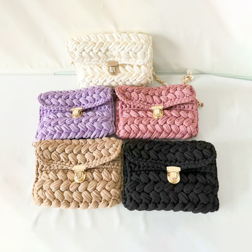 Sacs À Bandoulière Femme Tissés Multicolores Style Vacances h5Image2